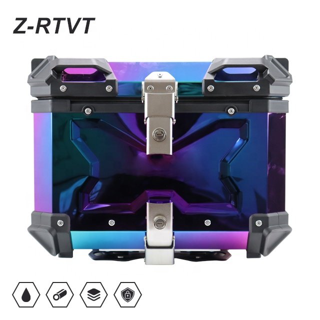 motorcycle colorful plating stainless steel tail box Maxi-Scooter motor motorbike trunk case baggage luggage accessories parts
