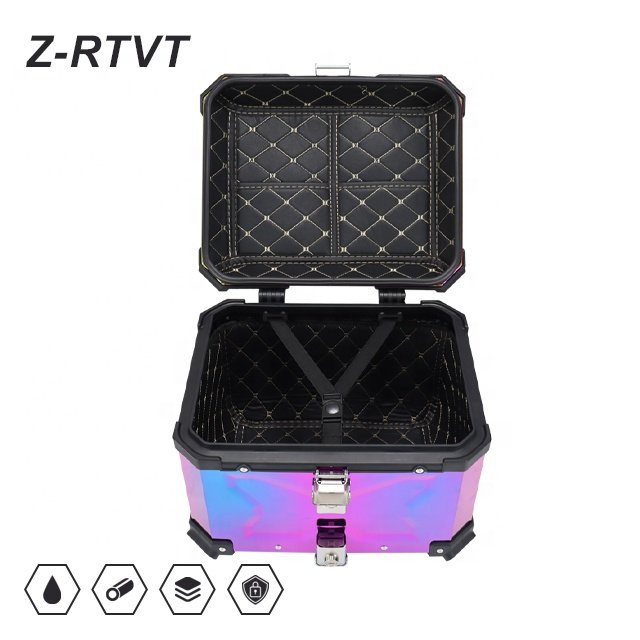 motorcycle colorful plating stainless steel tail box Maxi-Scooter motor motorbike trunk case baggage luggage accessories parts
