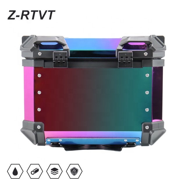 motorcycle colorful plating stainless steel tail box Maxi-Scooter motor motorbike trunk case baggage luggage accessories parts