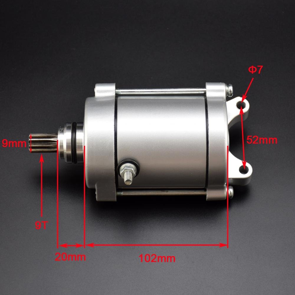 Universal 9 Teeth/ 11 T Electric Starter Motor For CG125-250cc Zongshen Linhai KAZUMA Yamaha Engine Parts Moped Scooter ATV Quad