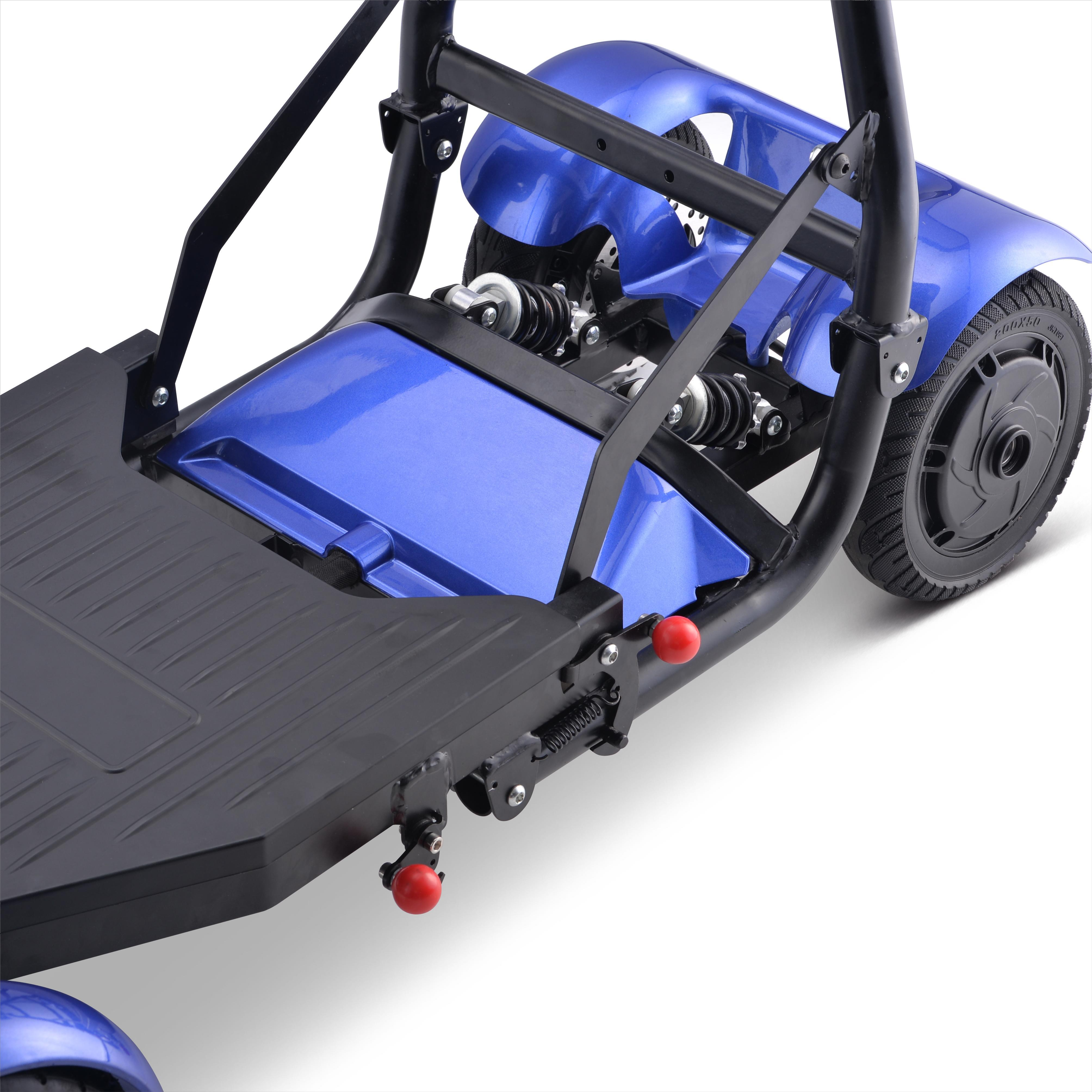 4 Wheel Portable Leather Seat Electric Scooter 36V 350W Motor Power Safety Designed for Elderly Folding Mobility Scooter