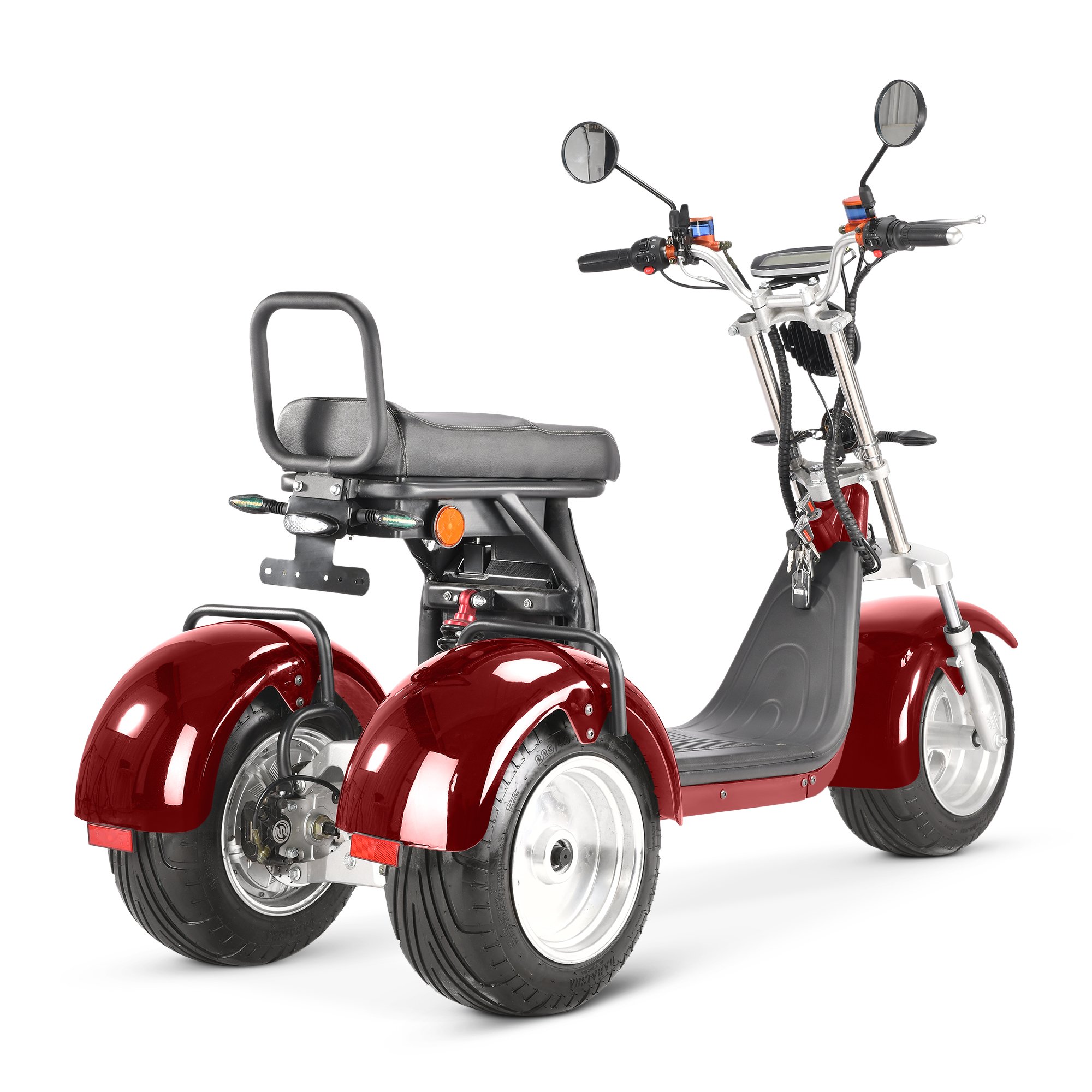  4000w 60v55ah battery fat tire swing three wheel electric motorcycle scooter