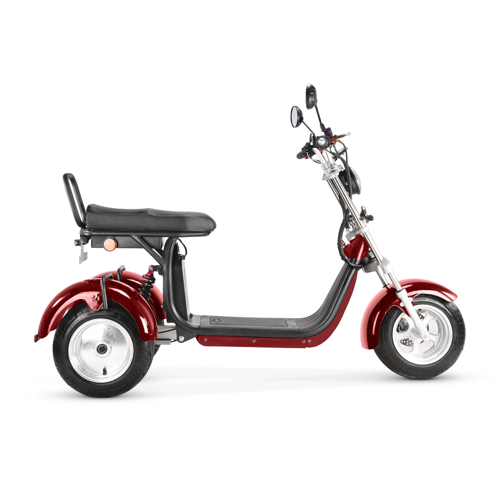  4000w 60v55ah battery fat tire swing three wheel electric motorcycle scooter