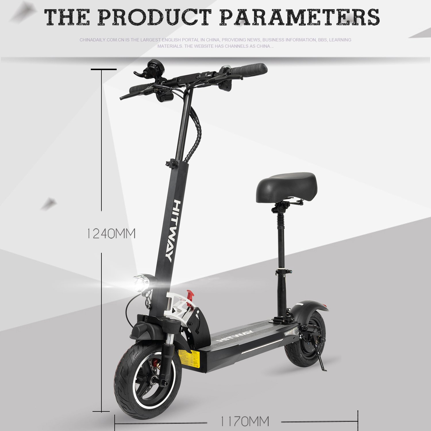 Hot selling hitway e-scooter H5 HB24 USA EU warehouse fastest adult electric scooter with seats options