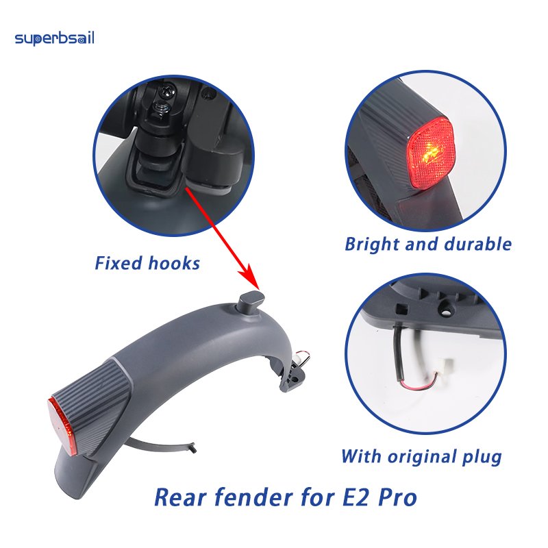 Superbsail Electrical Kick Scooter Spare Parts Accessories Original Rear Fender For E2 Pro Nine Bot E Scooter Mudguard Fenders