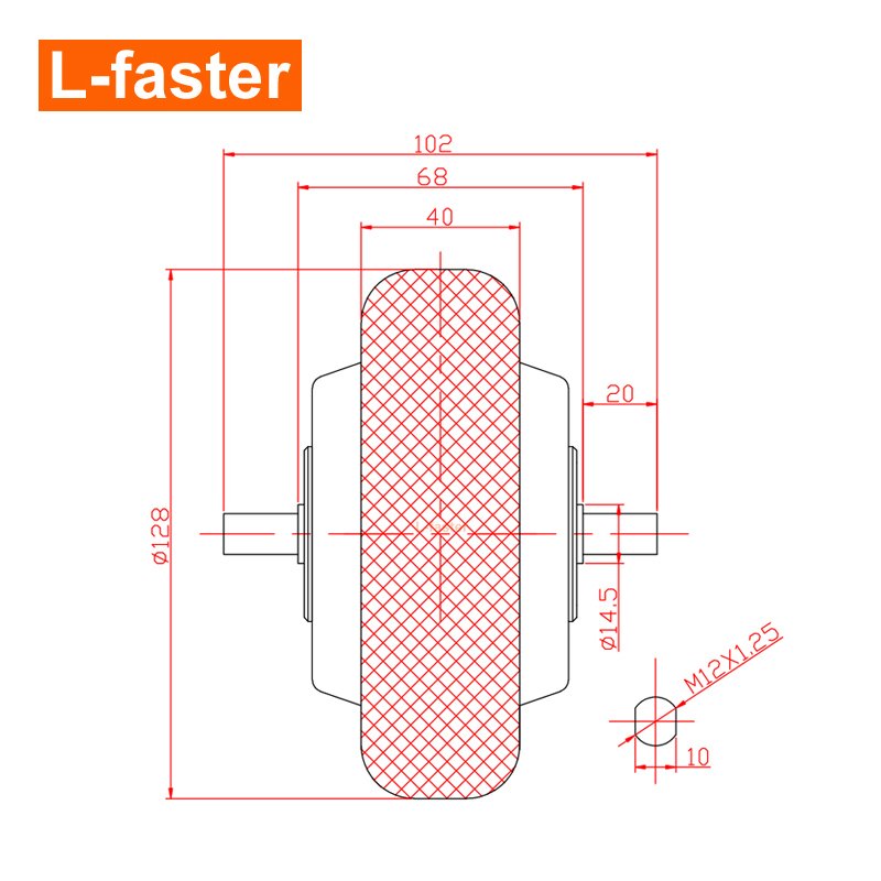 DIY 200W Solid Tire Motor Wheel 5 inch brushless hub motor electric scooter parts