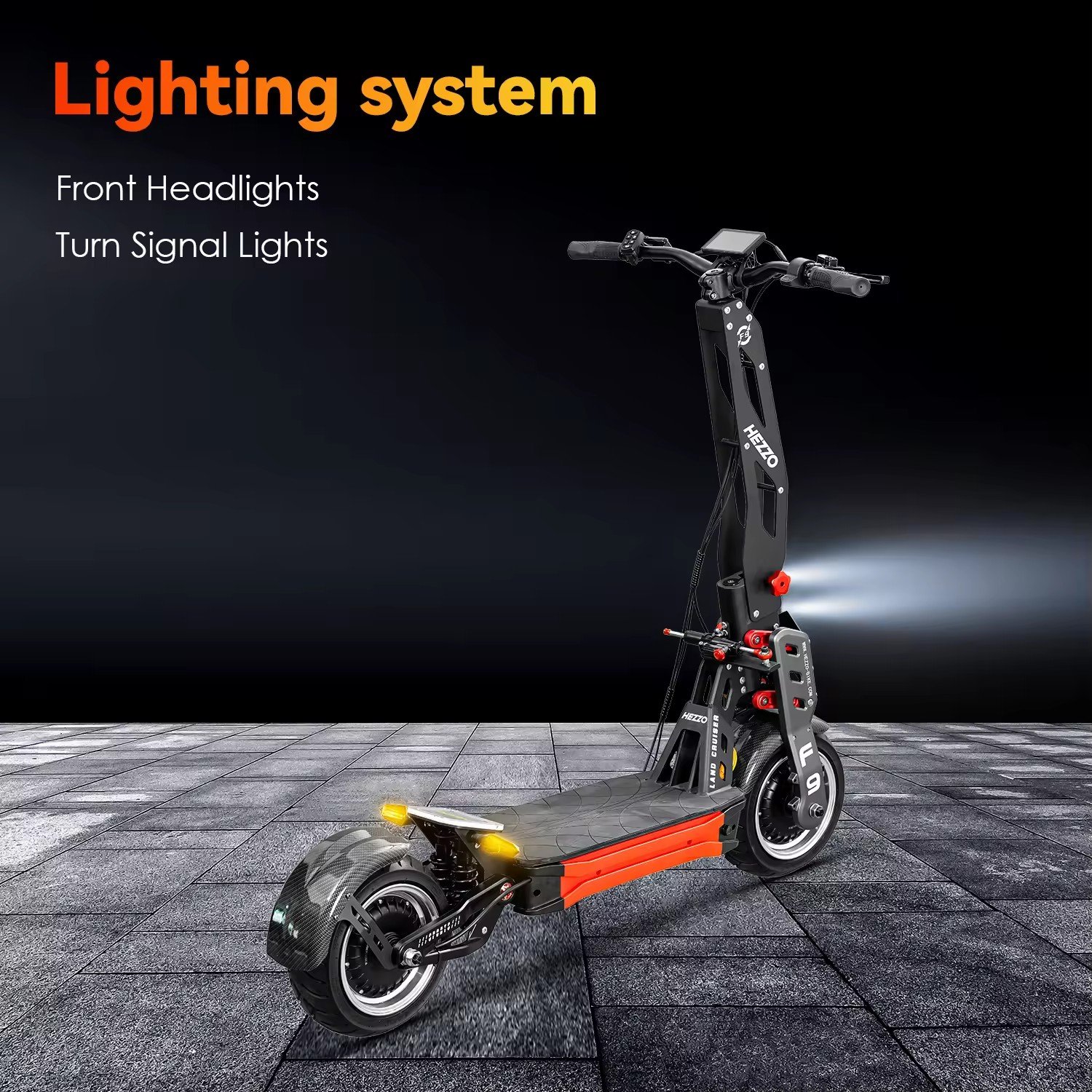HEZZO F9 High Speed Folding Electric Scooter 90Km/h 100km range 8000w Dual Motors Big Wheels Electric Kick Scooter for adults