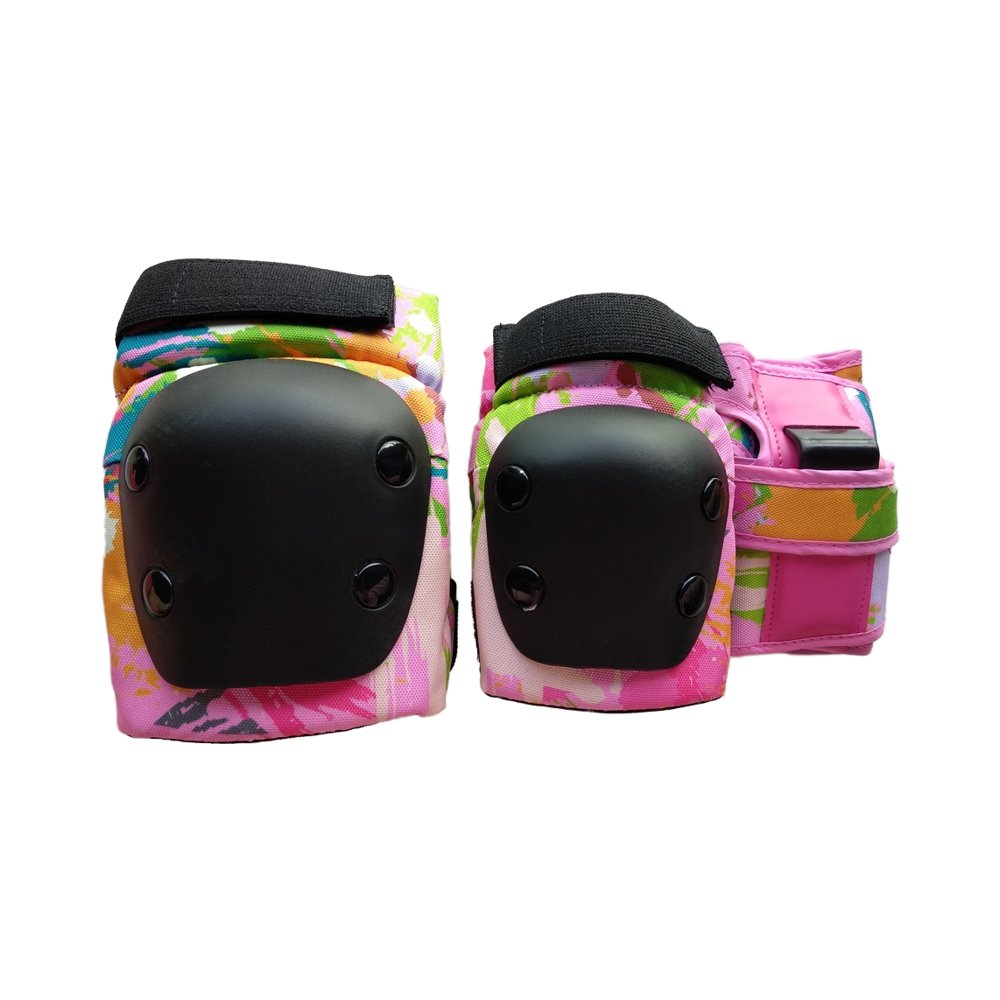 Pink Protective Gear Protections with Knee pad Elbow Wrist pads with Custom Logo for skateboard bike scooter Adults Kids
