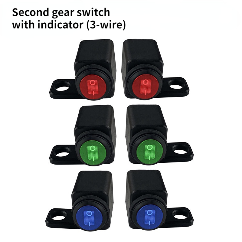 Waterproof Two LED Headlight ON-OFF Switch for Motorcycles Plastic Seat and Mirror Button with Waterproof Features