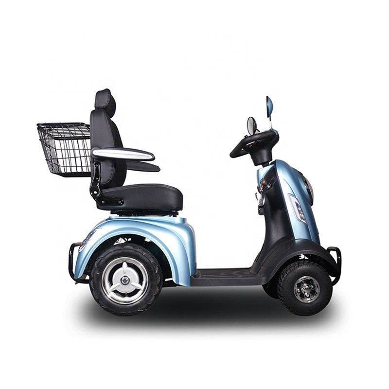 Lady pink scooter 4 wheel disabled electric scooter mobility with adjustable seat belt Electromagnetic brake system