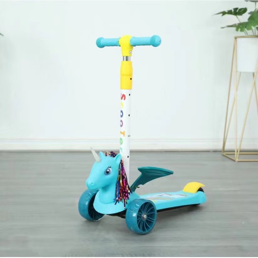High-Quality Kids Scooter Adjustable Handlebar Lightweight Foldable Frame Safe Non Slip Deck Smooth Ride