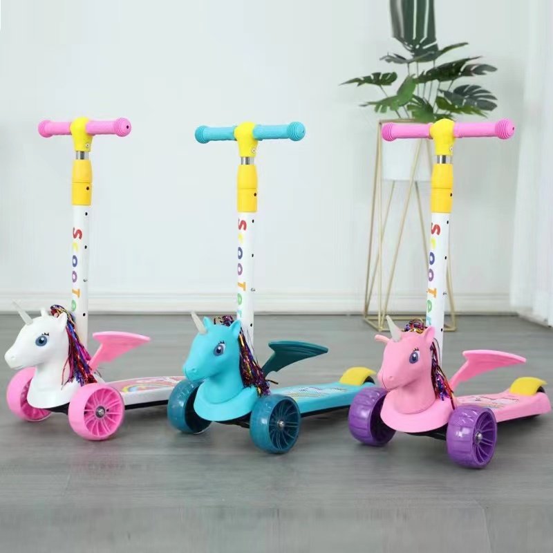 High-Quality Kids Scooter Adjustable Handlebar Lightweight Foldable Frame Safe Non Slip Deck Smooth Ride