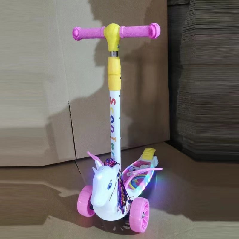 High-Quality Kids Scooter Adjustable Handlebar Lightweight Foldable Frame Safe Non Slip Deck Smooth Ride