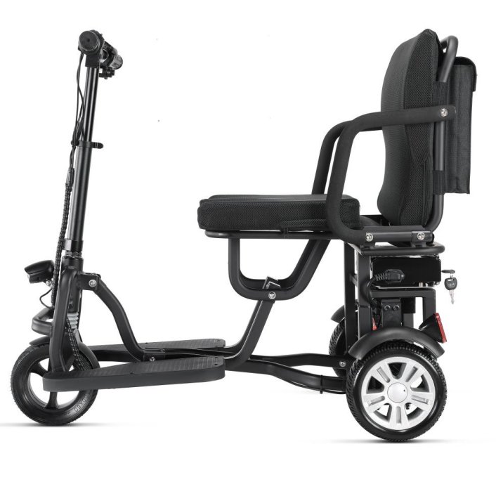 outdoor 12AH 250W 24V 3 wheel foldable electric scooter with seat for disabled people