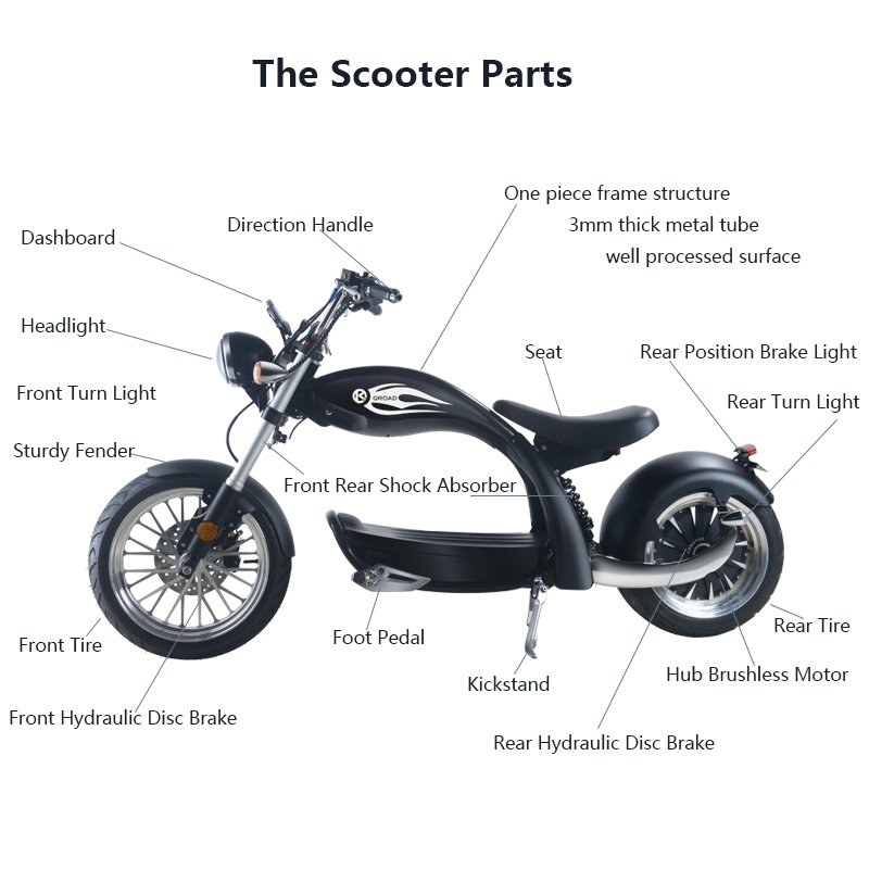 Eec Citycoco 2000w 3000w Electric Scooter Citycoco Long Range Citicoco Chopper Chinese Prices