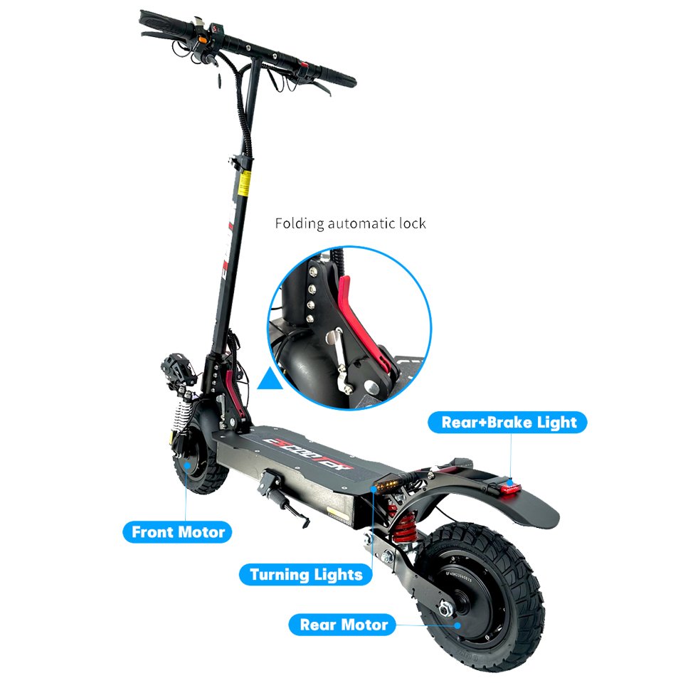 EU in stock hunter quad elettr escooter 1000w 2000w 3000w electric scooter 65 km range adult