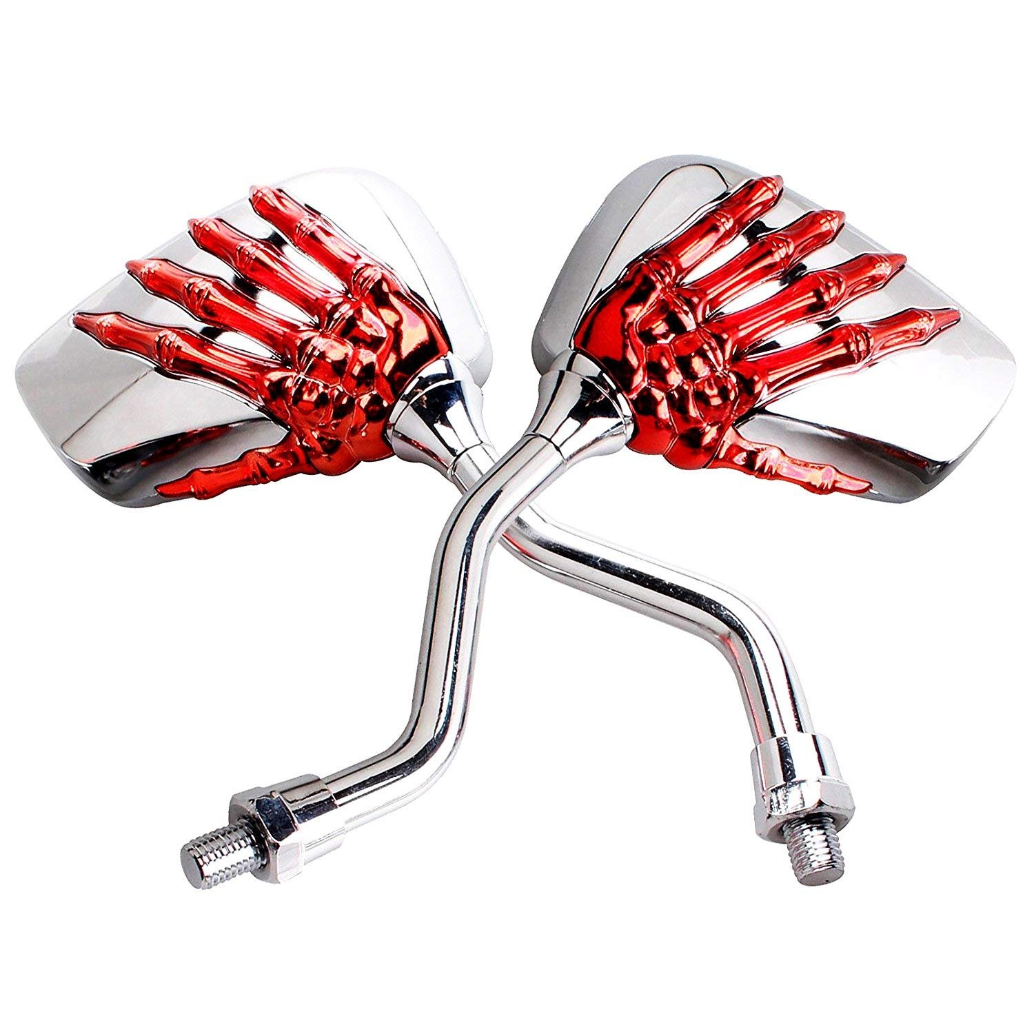 Motorcycle Skeleton Skull Hand Claw Rearview Side Mirror 8mm 10mm fit for Harley Honda Suzuki Kawasaki spot mirrors