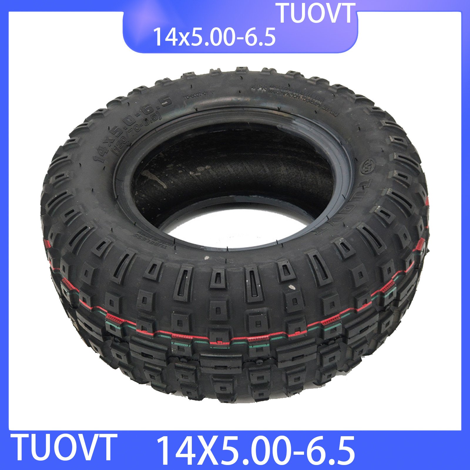 Superbsail New 14*5.0-6.5 Tubeless Tire 14 inch Thickened Wear-resistant Vacuum Tyre with Air Valve for Electric Scooter