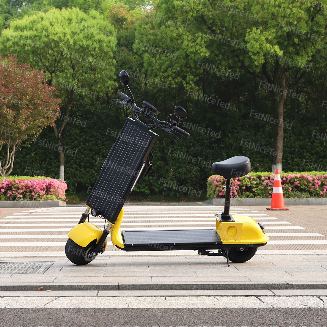 OEM App 700W 48V 400w 36V cheap powerful Foldable mobility solar panel adult electric scooter eléctrico Solar Scooter with seat