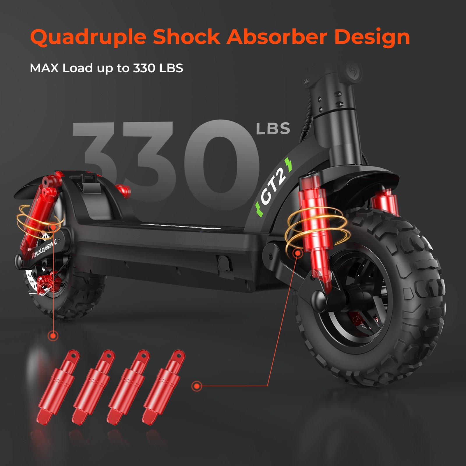 iSinwheel GT2 800W Off-Road Electric Scooter Two-Wheel High-Speed Model Double Big Wheel Shock Absorber E scooters