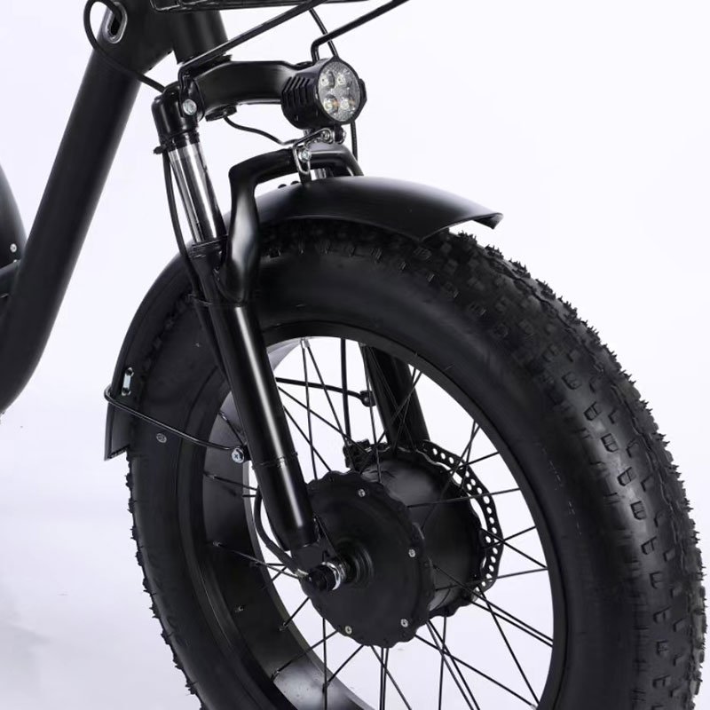 Tuk Tuk Electric 350W 20 Inch Fat Tire 3 Wheel Velomoped Electric Bike With Basket Electric Hybrid Three-Wheel Truck