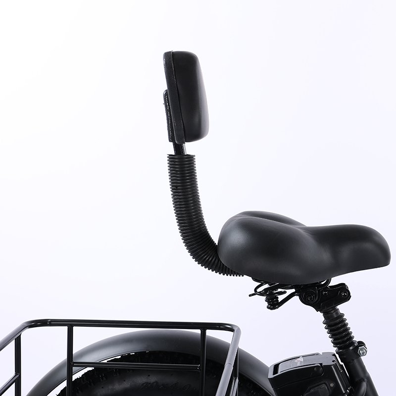 Tuk Tuk Electric 350W 20 Inch Fat Tire 3 Wheel Velomoped Electric Bike With Basket Electric Hybrid Three-Wheel Truck