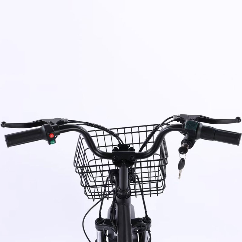 Tuk Tuk Electric 350W 20 Inch Fat Tire 3 Wheel Velomoped Electric Bike With Basket Electric Hybrid Three-Wheel Truck