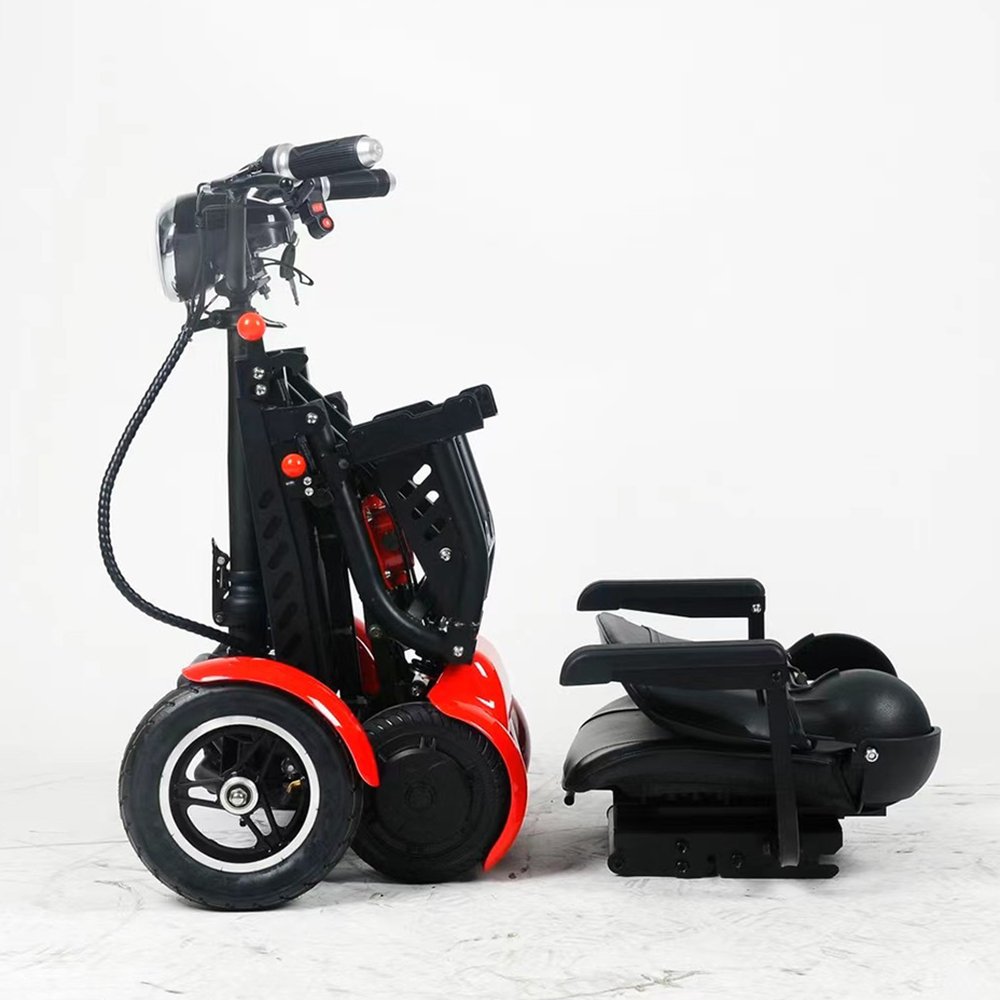 EMANBA foldable perfect 4 wheel electric folding mobility scooter convenient for elderly travel