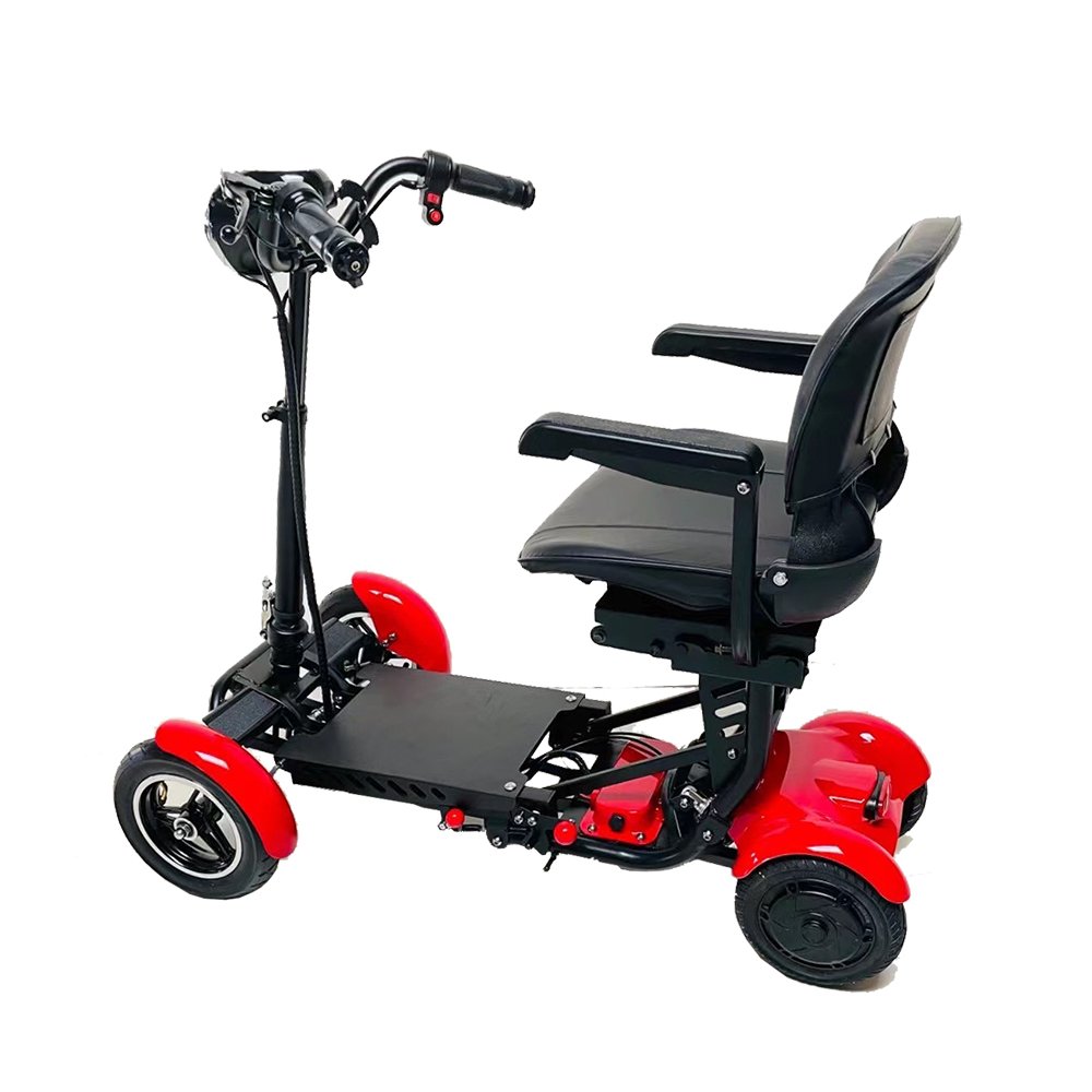 EMANBA foldable perfect 4 wheel electric folding mobility scooter convenient for elderly travel