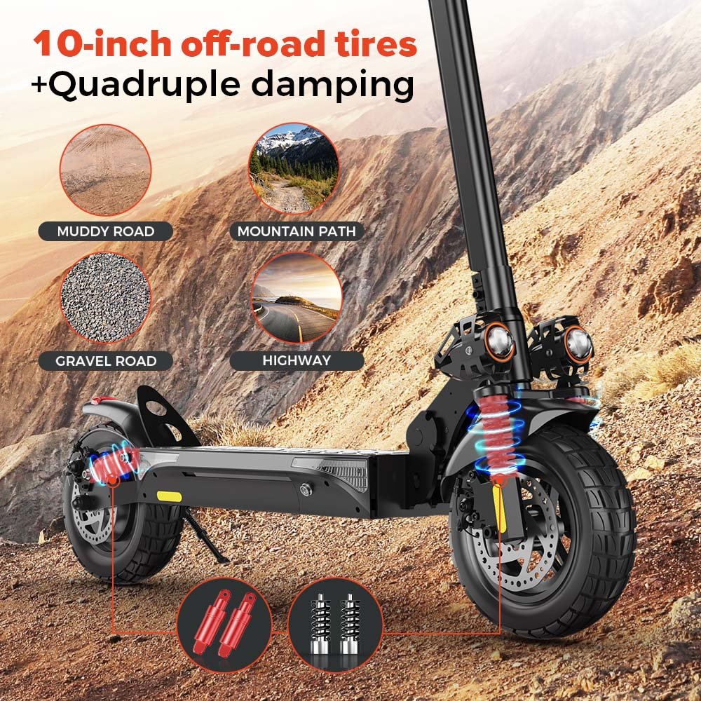 iScooter ix4 800W 10 inch Off Road Tire 15Ah 45km/h APP Control Adult High Speed Electric Scooter WITH CE