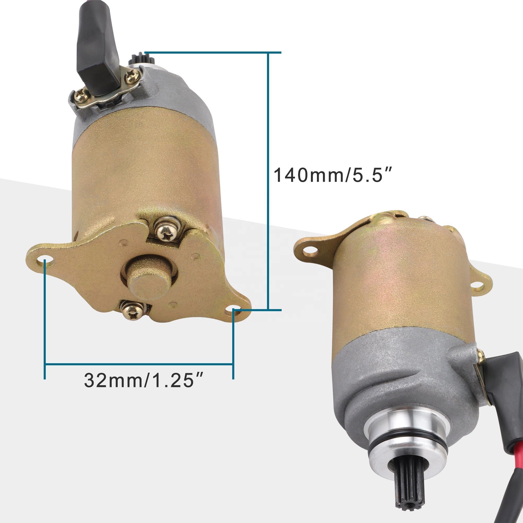 GOOFIT Motorcycle Engine Parts Starter Motor for GY6 150cc Scooter ATV Buggy Moped