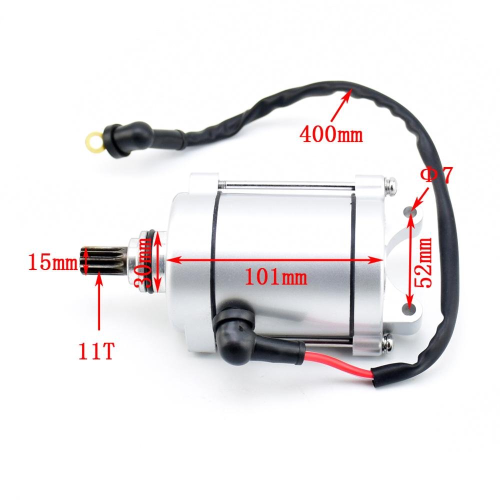 NEW Electric Starter Motor 11 Teeth For CG125/150/200/250cc Zongshen ATV Linhai Water cooled Engine Parts Moped Scooter ATV