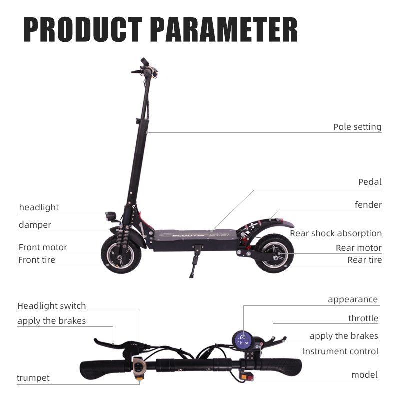 Factory off road top quality Self Balancing foldable adults Powerful Adult mobility e Scooter kick electric scooters