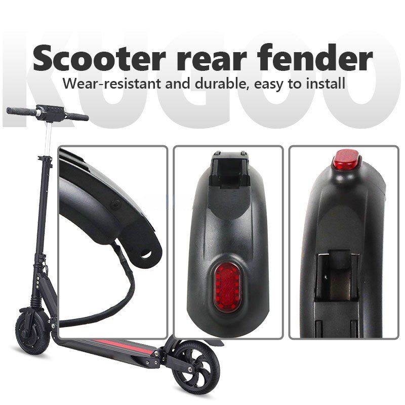 Rear Wheel Fender With Light For Kguoo S1 S2 S3 Electric Scooter Rear Fender Replacement Parts