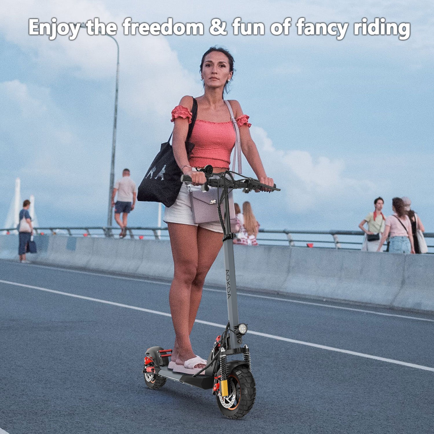 Europe US Warehouse AOKDA A1 electric scooter 10 inch offroad Kick Scooters 800W Motor electric scooter made in china