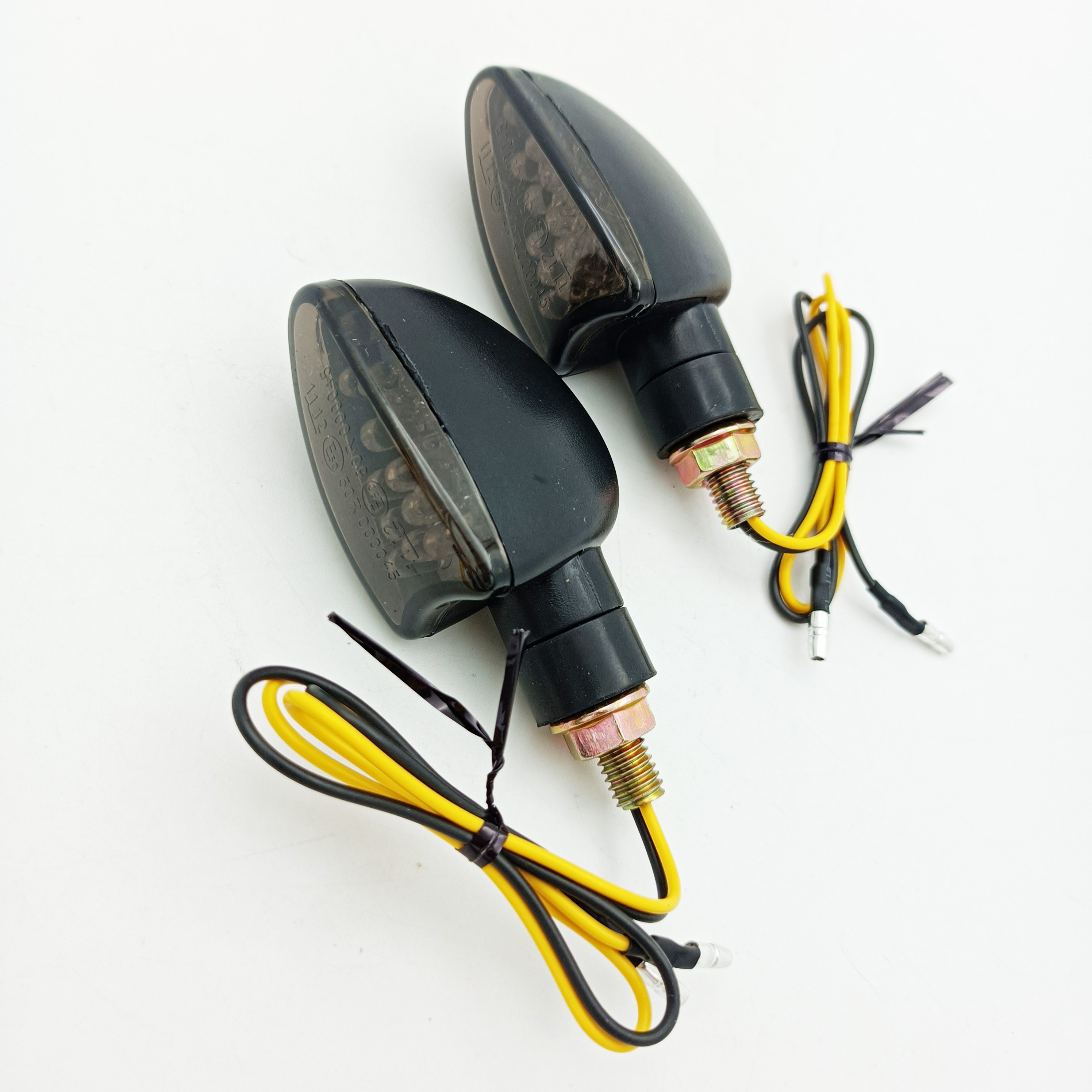 Motorcycle 12V 12 LED Amber Lamp Blinkers turn signal lights universal for Motorcycle Yamaha Kawasaki Honda Simson