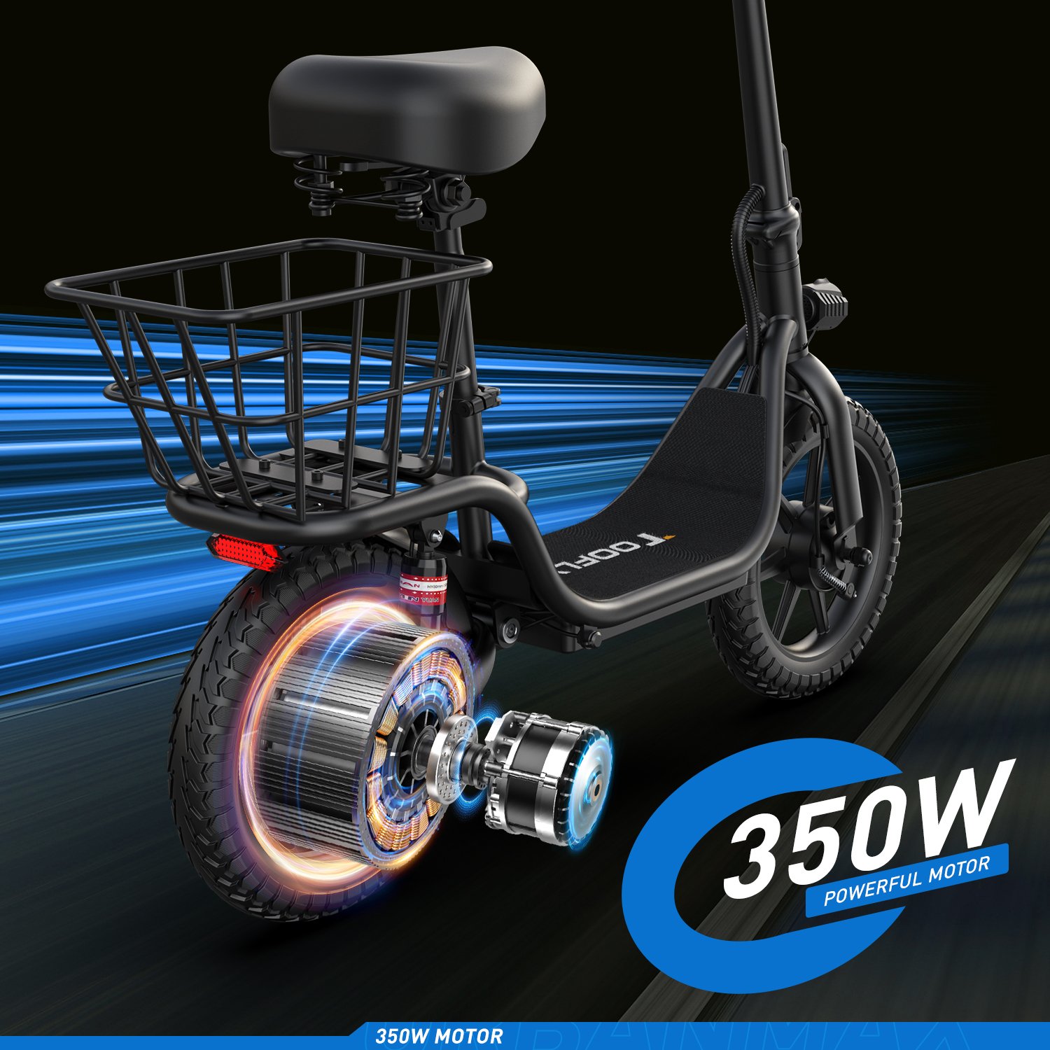 2024 Hot Selling 48V 350W 10Ah Adult Electric Scooter with Foldable Seat