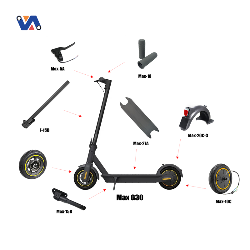 New Image E Scooter Body Parts Full Sets Original Max G30 Repair Parts For Max G30 Electric Scooter Spare Parts Accessories