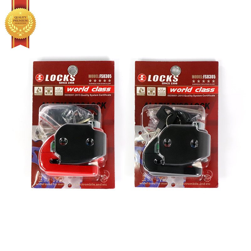 New Image Alarm Lock Storage Holder Safety Bicycle Anti-theft Brake Battery Key Wrench Cycling Accessories Scooter Disc Lock