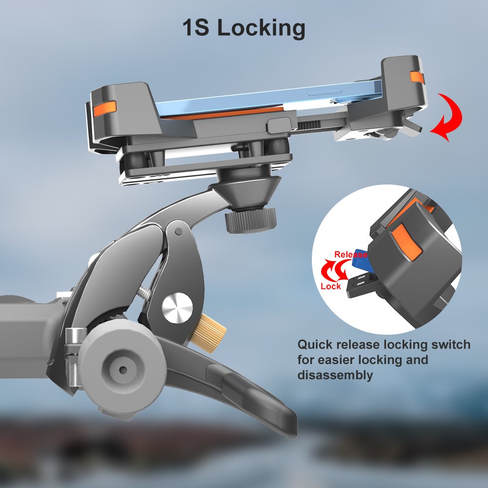 motorcycle antivibration accessories navigation mobile bicycle cell smartphone holders hook luggage bar phone holder