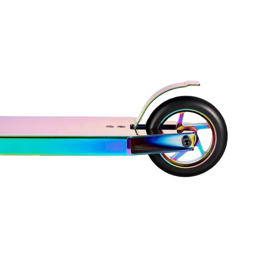 Huoli Custom Two-Wheel 7 Inch Stunt Pro Scooter Parts Electric 6 Inch CNC Aluminum Titanium Street Scooter Deck