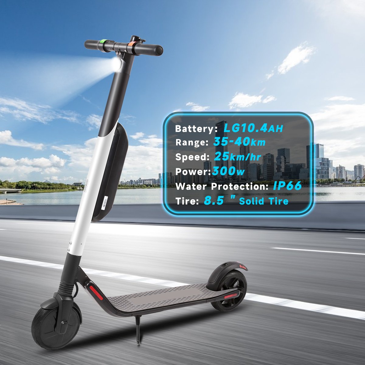 High-Speed 30-40km Electric Scooter 25km/H Powerful Adult Long Distance 30km E-Scooter with Waterproof High Alloy Body