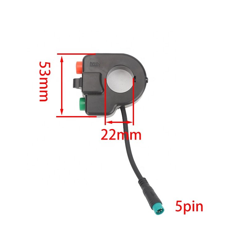 Three in One Switch with Short Cable With Waterproof Connector Two Small Switch for Electric Scooter Motorcycle Switch