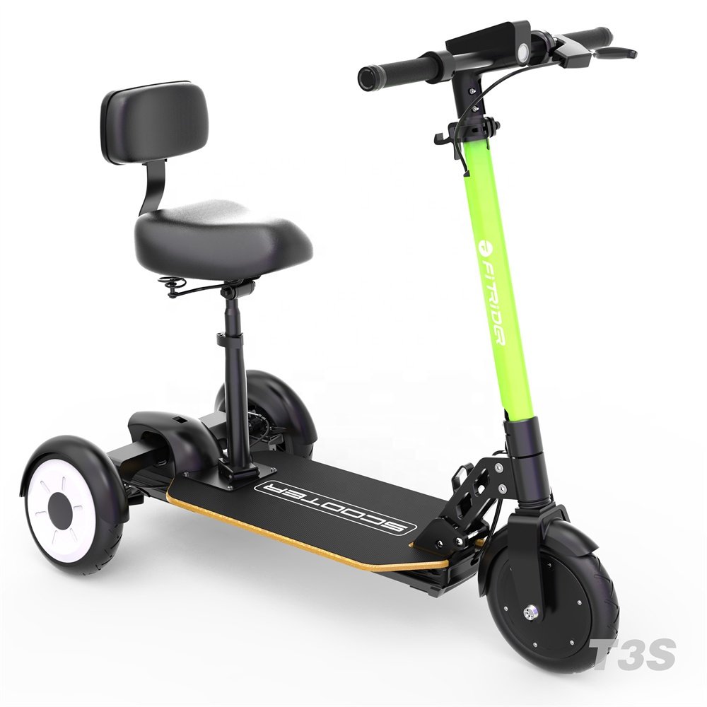8.5inch 350W Adult 3 Wheel Shock Absorber Suspension Folding Electric Scooter with Seat