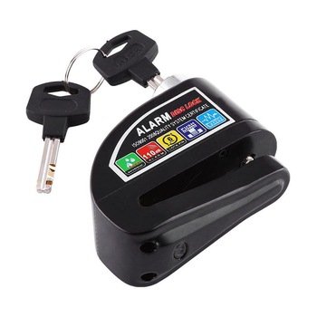 Metal Waterproof Anti-theft Brake Disc Alarm Disc Lock Wheel Disc Brake Lock Motorcycle Bicycles Scooter Bike Spare Parts
