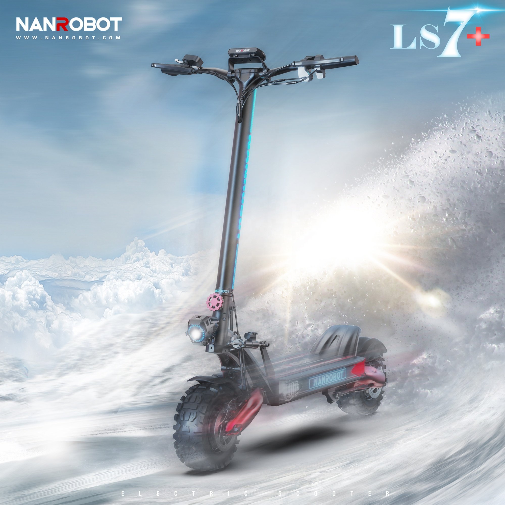 Custom 72V 32A LG Battery Nanrobot LS7+ electric scooters fast e scooters for adult 1000/2000/3000/4000/4800W