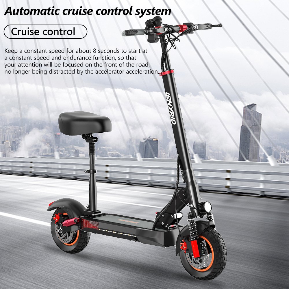 2024 popular iENYRID M4 Fold Electric Scooter 48v10Ah Cheap Adult Mobility Scooter with Seat for UK EU USA Warehouse