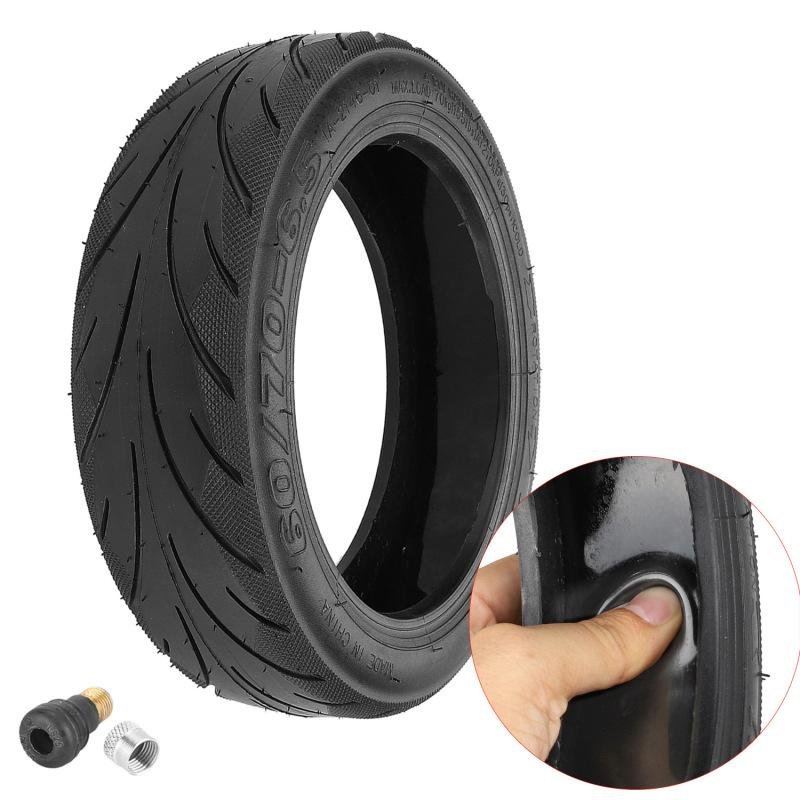 New Image EU Warehouse 60/70-6.5 Tubeless Tire With Glue Inside+Valve For Max G30/G30D/G30P E-Scooter 10 Inch Parts For Scooter