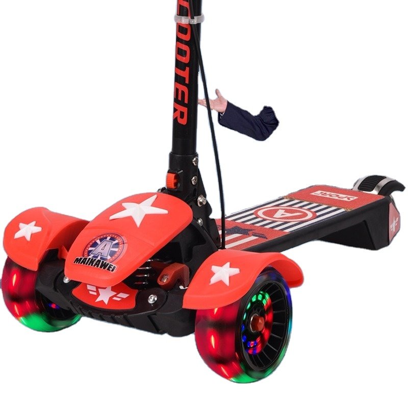 Wholesale 2024 3-Wheel Kick Scooter for Kids Infantile Baby PU Material Kick Scooter Europe Popular Kids Scooter