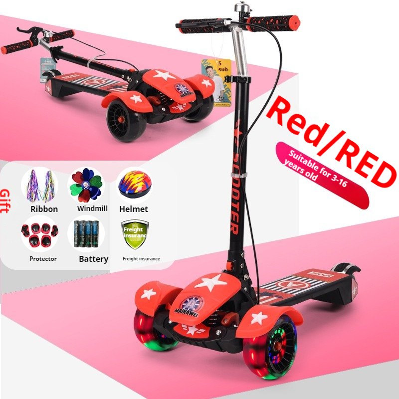 Wholesale 2024 3-Wheel Kick Scooter for Kids Infantile Baby PU Material Kick Scooter Europe Popular Kids Scooter